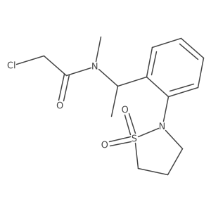2-Chloro-N-[1-[2-(1,1-dioxo-1,2-thiazolidin-2-yl)phenyl]ethyl]-N-methylacetamide Structure