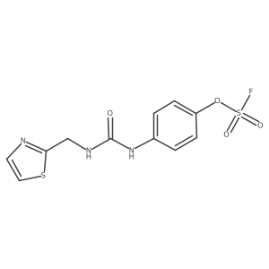 4-({[(1,3-Thiazol-2-yl)methyl]carbamoyl}amino)phenyl sulfurofluoridate结构式