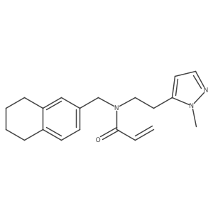 N-[2-(2-Methylpyrazol-3-yl)ethyl]-N-(5,6,7,8-tetrahydronaphthalen-2-ylmethyl)prop-2-enamide结构式