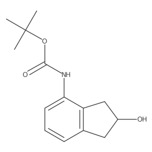 tert-butyl N-(2-hydroxy-2,3-dihydro-1H-inden-4-yl)carbamate结构式