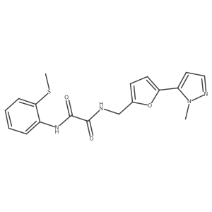 N-{[5-(1-methyl-1H-pyrazol-5-yl)furan-2-yl]methyl}-N'-[2-(methylsulfanyl)phenyl]ethanediamide Structure