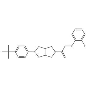 1-[5-(6-Tert-butylpyridazin-3-yl)-octahydropyrrolo[3,4-c]pyrrol-2-yl]-2-(2-fluorophenoxy)ethan-1-one Structure