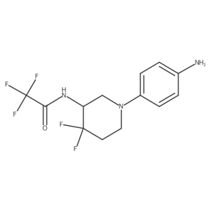 N-[1-(4-aminophenyl)-4,4-difluoropiperidin-3-yl]-2,2,2-trifluoroacetamide Structure