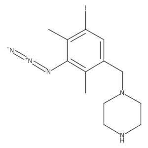 1-[(3-Azido-5-iodo-2,4-dimethylphenyl)methyl]piperazine结构式