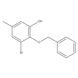2-(Benzyloxy)-3-bromo-5-methylphenol Structure
