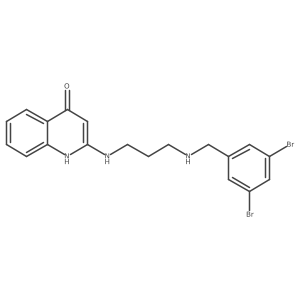 2-[3-[(3,5-dibromophenyl)methylamino]propylamino]-1H-quinolin-4-one结构式