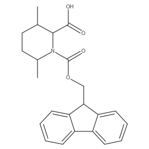 1-{[(9H-fluoren-9-yl)methoxy]carbonyl}-3,6-dimethylpiperidine-2-carboxylic acid Structure