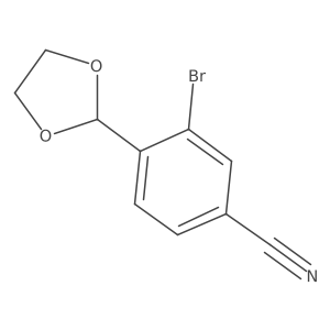 3-Bromo-4-(1,3-dioxolan-2-yl)benzonitrile Structure