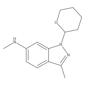N,3-Dimethyl-1-(tetrahydro-2H-pyran-2-yl)-1H-indazol-6-amine结构式
