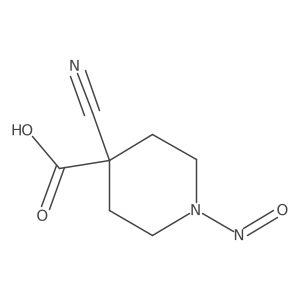 4-Cyano-1-nitrosopiperidine-4-carboxylic acid结构式