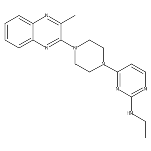 N-ethyl-4-[4-(3-methylquinoxalin-2-yl)piperazin-1-yl]pyrimidin-2-amine结构式