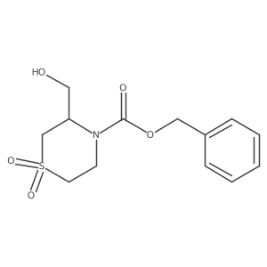 Benzyl 3-(hydroxymethyl)-1,1-dioxo-1lambda6-thiomorpholine-4-carboxylate结构式