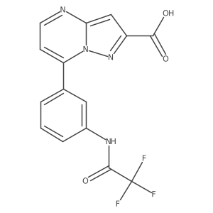 7-[3-(2,2,2-Trifluoroacetamido)phenyl]pyrazolo[1,5-a]pyrimidine-2-carboxylic acid Structure