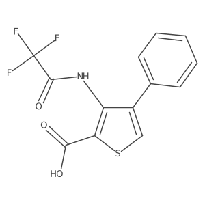 4-Phenyl-3-(2,2,2-trifluoroacetamido)thiophene-2-carboxylic acid结构式