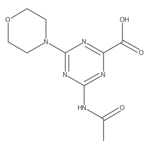 4-Acetamido-6-(morpholin-4-yl)-1,3,5-triazine-2-carboxylic acid结构式