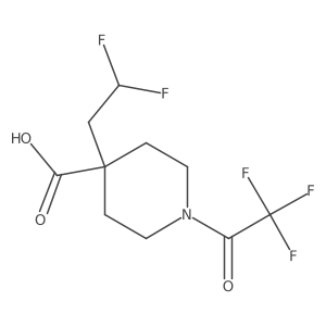 4-(2,2-Difluoroethyl)-1-(2,2,2-trifluoroacetyl)piperidine-4-carboxylic acid Structure