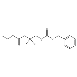 ethyl 4-(benzyloxycarbonylamino)-3-hydroxy-3-methyl-butanoate Structure