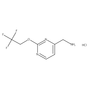 (2-(2,2,2-Trifluoroethoxy)pyrimidin-4-yl)methanamine hydrochloride Structure