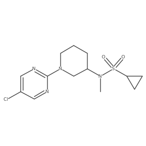 N-[1-(5-chloropyrimidin-2-yl)piperidin-3-yl]-N-methylcyclopropanesulfonamide结构式