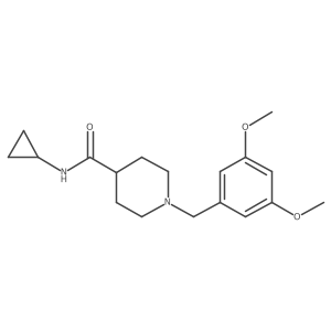 N-cyclopropyl-1-[(3,5-dimethoxyphenyl)methyl]piperidine-4-carboxamide Structure