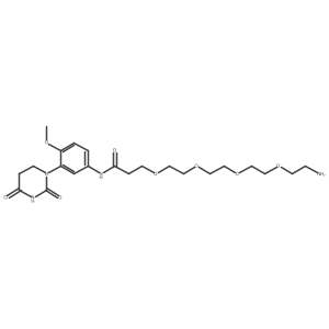1-amino-N-[3-(2,4-dioxo-1,3-diazinan-1-yl)-4-methoxyphenyl]-3,6,9,12-tetraoxapentadecan-15-amide结构式