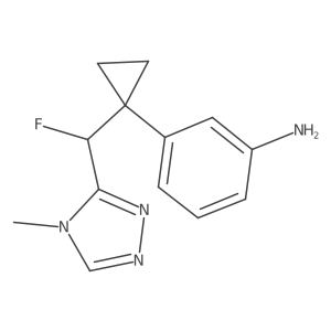 3-(1-(fluoro(4-methyl-4H-1,2,4-triazol-3-yl)methyl)cyclopropyl)aniline Structure