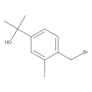 2-(4-(Bromomethyl)-3-iodophenyl)propan-2-ol Structure