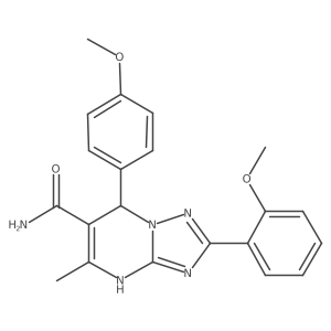 2-(2-Methoxyphenyl)-7-(4-methoxyphenyl)-5-methyl-4,7-dihydro-[1,2,4]triazolo[1,5-a]pyrimidine-6-carboxamide Structure