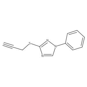 1-Phenyl-3-(2-propyn-1-ylthio)-1H-1,2,4-triazole结构式