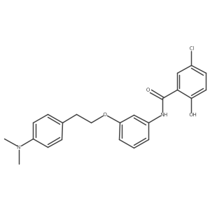 Benzamide,5-chloro-n-[3-[2-[4-(dimethylamino)phenyl]ethoxy]phenyl]-2-hydroxy- Structure