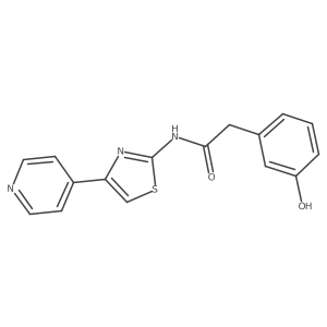2-(3-Hydroxyphenyl)-N-(4-pyridin-4-yl-thiazol-2-yl)-acetamide结构式
