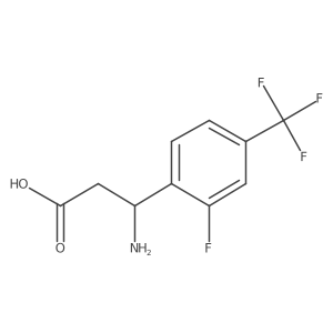 3-Amino-3-[2-fluoro-4-(trifluoromethyl)phenyl]propanoic acid结构式