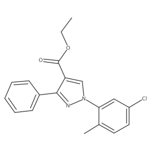 Ethyl 1-(5-chloro-2-methylphenyl)-3-phenyl-1H-pyrazole-4-carboxylate Structure