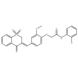 N-(2-Chlorophenyl)-2-[4-[(1,1-dioxido-4-oxo-2H-1-benzothiopyran-3(4H)-ylidene)methyl]-2-methoxyphenoxy]acetamide Structure