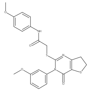 N-(4-methoxyphenyl)-2-((3-(3-methoxyphenyl)-4-oxo-3,4,6,7-tetrahydrothieno[3,2-d]pyrimidin-2-yl)thio)acetamide结构式