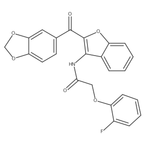 N-(2-(benzo[d][1,3]dioxole-5-carbonyl)benzofuran-3-yl)-2-(2-fluorophenoxy)acetamide Structure