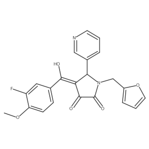 4-(3-fluoro-4-methoxybenzoyl)-1-[(furan-2-yl)methyl]-3-hydroxy-5-(pyridin-3-yl)-2,5-dihydro-1H-pyrrol-2-one Structure