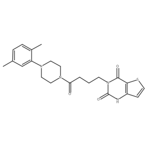 3-(4-(4-(2,5-dimethylphenyl)piperazin-1-yl)-4-oxobutyl)thieno[3,2-d]pyrimidine-2,4(1H,3H)-dione结构式