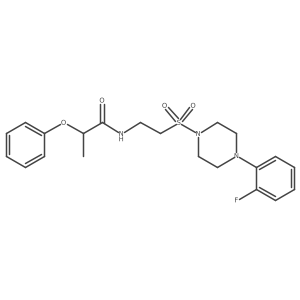 N-(2-((4-(2-fluorophenyl)piperazin-1-yl)sulfonyl)ethyl)-2-phenoxypropanamide结构式