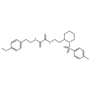 N'-[2-(4-methoxyphenyl)ethyl]-N-{2-[1-(4-methylbenzenesulfonyl)piperidin-2-yl]ethyl}ethanediamide结构式