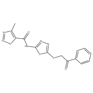4-methyl-N-{5-[(2-oxo-2-phenylethyl)sulfanyl]-1,3,4-thiadiazol-2-yl}-1,2,3-thiadiazole-5-carboxamide Structure