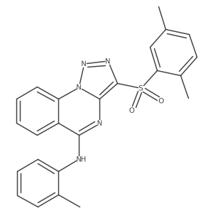 3-[(2,5-dimethylphenyl)sulfonyl]-N-(2-methylphenyl)[1,2,3]triazolo[1,5-a]quinazolin-5-amine Structure