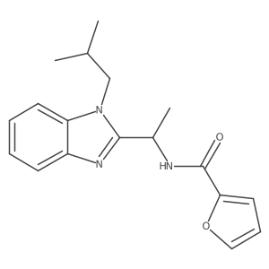 N-{1-[1-(2-methylpropyl)-1H-1,3-benzodiazol-2-yl]ethyl}furan-2-carboxamide Structure