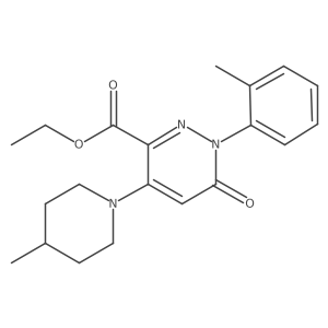 Ethyl 4-(4-methylpiperidin-1-yl)-6-oxo-1-(o-tolyl)-1,6-dihydropyridazine-3-carboxylate Structure