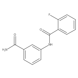 N-[3-(aminocarbonyl)phenyl]-2-fluorobenzamide结构式