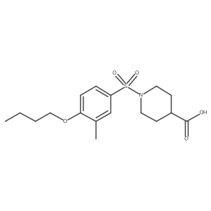 1-(4-Butoxy-3-methylbenzenesulfonyl)piperidine-4-carboxylic acid结构式