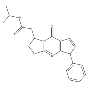 N-isopropyl-2-(4-oxo-1-phenyl-1,4,6,7-tetrahydropyrazolo[3,4-d]thiazolo[3,2-a]pyrimidin-6-yl)acetamide结构式