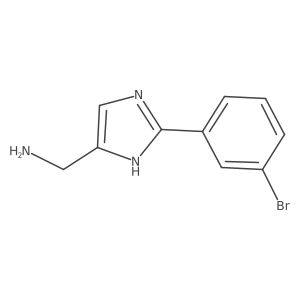 (2-(3-Bromophenyl)-1H-imidazol-5-YL)methanamine结构式