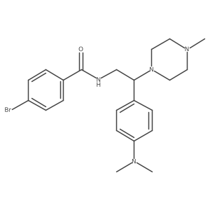 4-bromo-N-(2-(4-(dimethylamino)phenyl)-2-(4-methylpiperazin-1-yl)ethyl)benzamide Structure