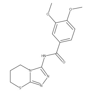 3,4-dimethoxy-N-{5H,6H,7H-[1,2,4]triazolo[3,4-b][1,3]thiazin-3-yl}benzamide Structure